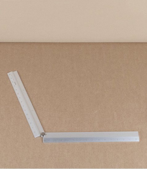 Aluminium folding desk ruler, Silver