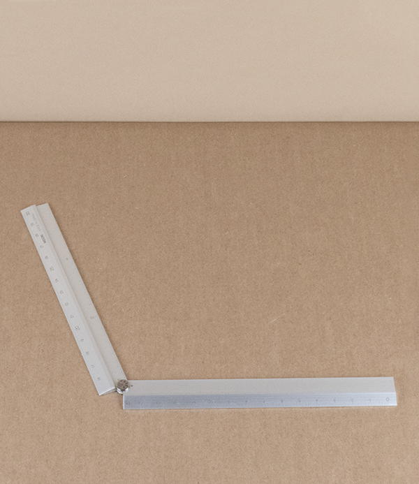 Aluminium folding desk ruler, Silver