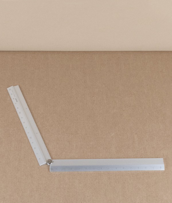 Aluminium folding desk ruler, Silver