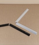 Aluminium folding desk ruler, Silver