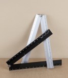 Aluminium folding desk ruler, Silver