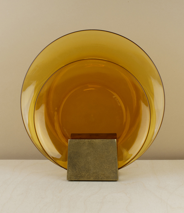Duralex amber side plate, 19cm
