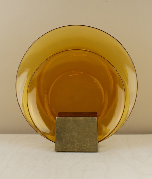 Duralex amber dinner plate, 23.5cm