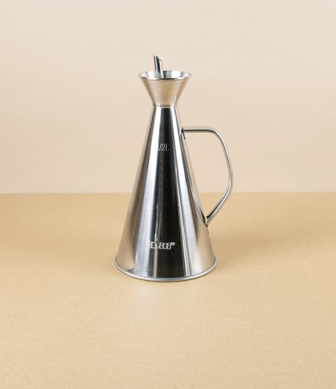 Spanish Oil Store & Pourer, Drip-Free, Stainless Steel, 0.5L