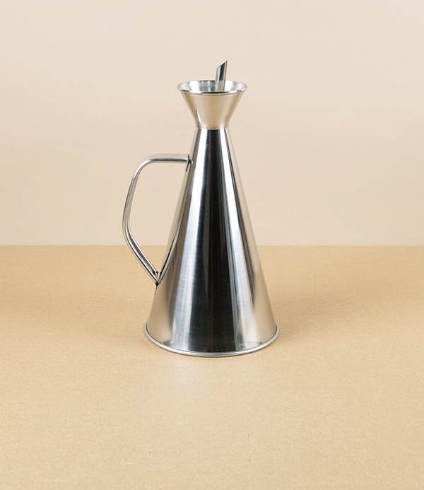 Spanish Oil Store & Pourer, Drip-Free, Stainless Steel, 0.5L
