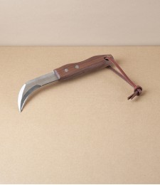 Japanese Twice-Serrated Weeding Sickle, Walnut
