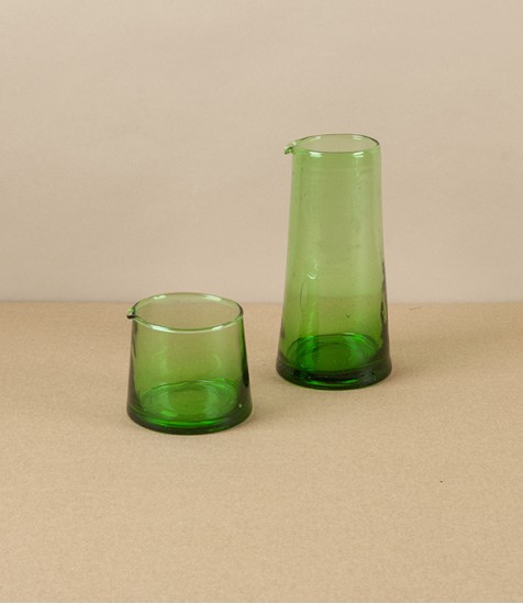 Atlas Mountains Jug Set, 1 Low, 1 High, Green