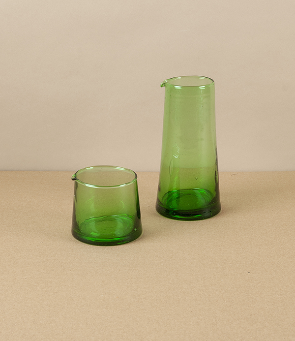 Atlas Mountains Jug Set, 1 Low, 1 High, Green