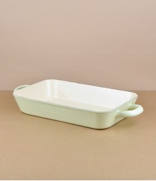 Austrian enamel roasting pan, green, medium