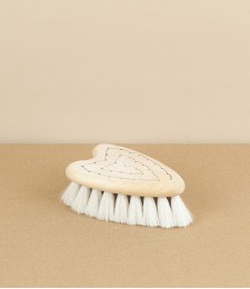 Swedish heart-shaped baby brush, goat hair
