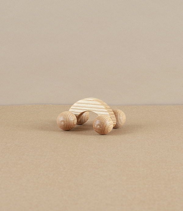Baby Massage Roller, Oiled Beechwood
