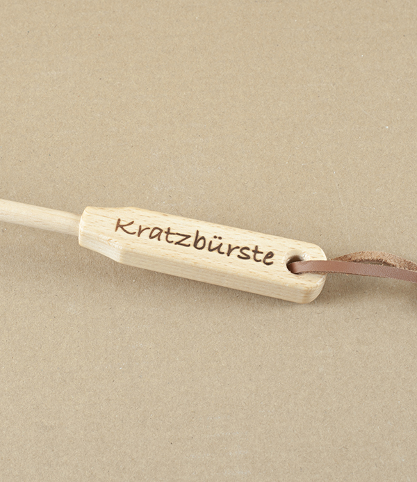 Back Scratcher Brush, Oiled Beech & Light Bristle 