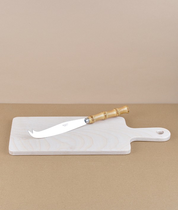 French Bamboo-Handled Cheese Knife