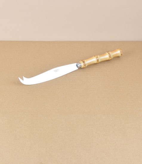 French Bamboo-Handled Cheese Knife