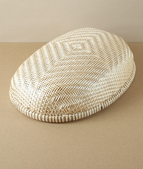 Vietnamese Woven Bamboo Colander, Oval