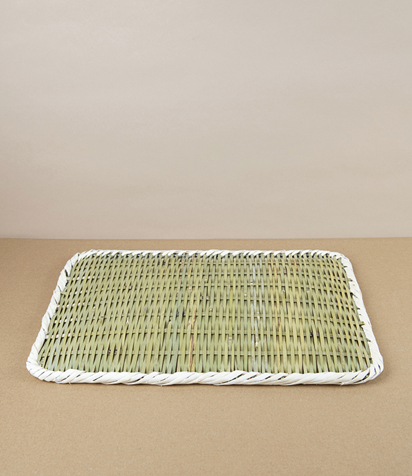 Vietnamese Woven Bamboo Colander, Square Flat