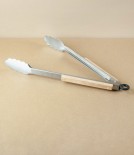 Barbecue Tongs, Beechwood & Stainless Steel