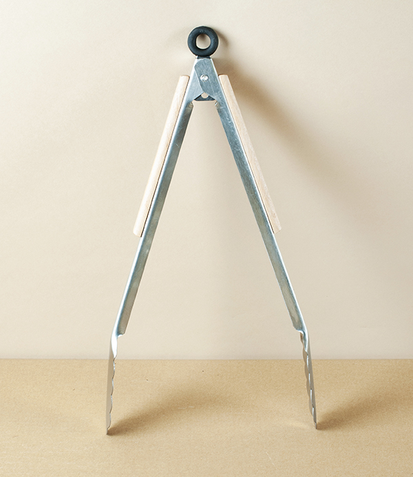 Barbecue Tongs, Beechwood & Stainless Steel