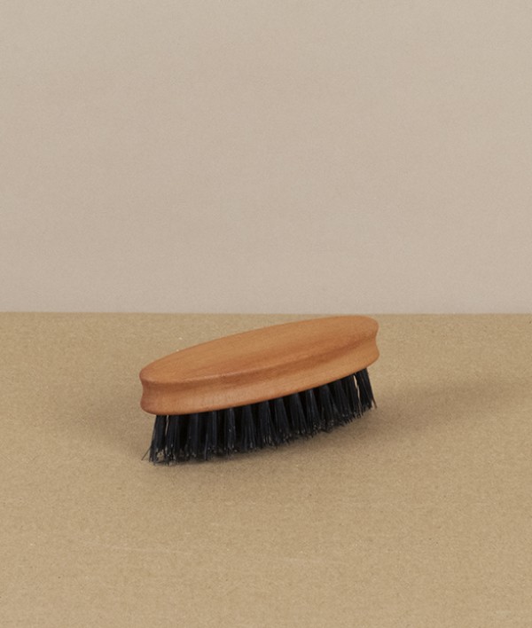Pear wood and bristle beard brush