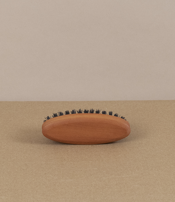Pear wood and bristle beard brush