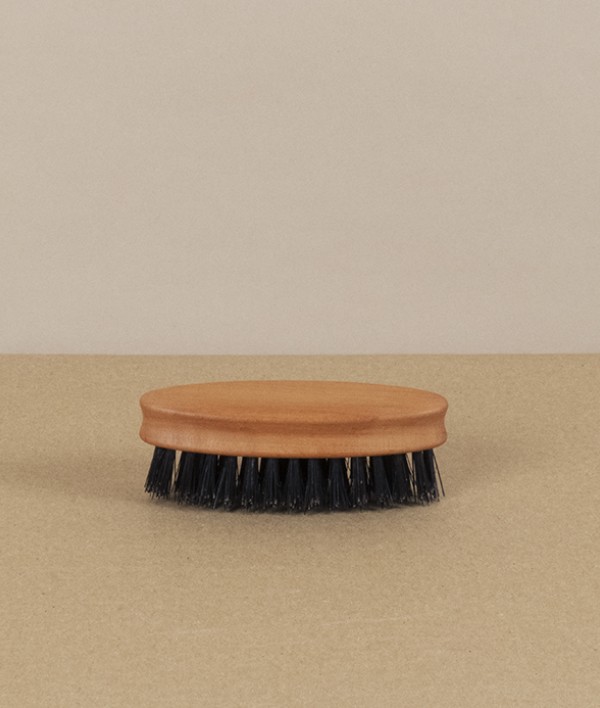 Pear wood and bristle beard brush