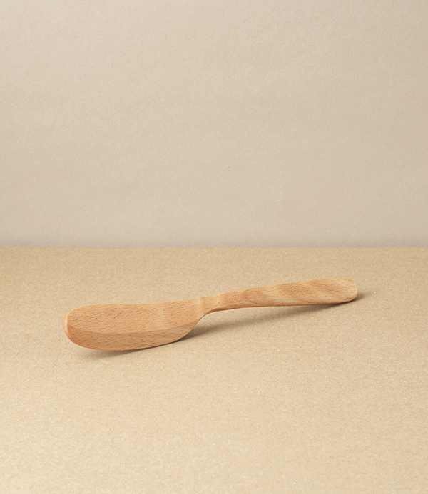 Shaped Wooden Butter Knife, Beech