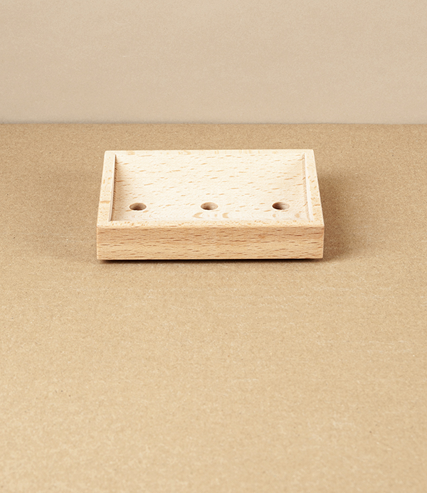 Wooden Soap Dish with Holes, Oiled Beechwood