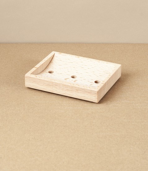 Wooden Soap Dish with Holes, Oiled Beechwood
