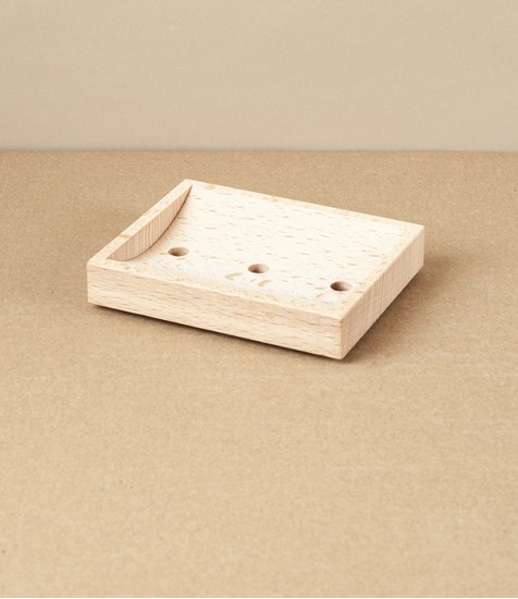 Wooden Soap Dish with Holes, Oiled Beechwood