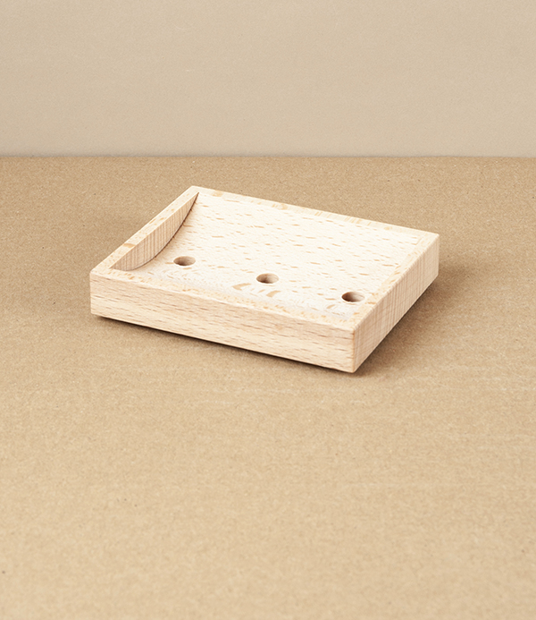 Wooden Soap Dish with Holes, Oiled Beechwood