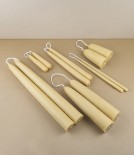 Hand-dipped beeswax stubby candles