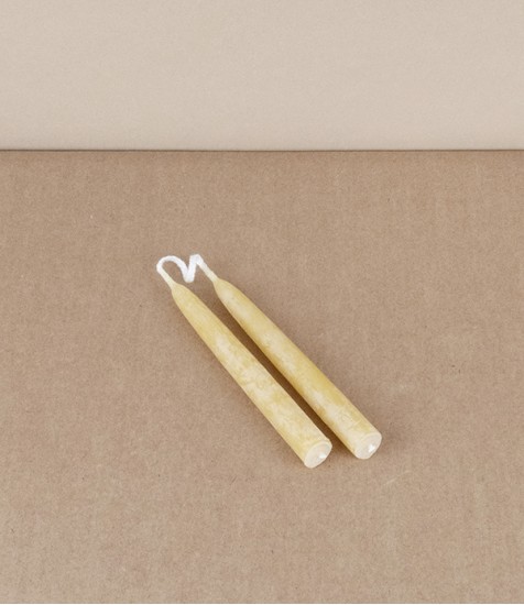 Hand-Dipped Beeswax Christmas Tree Candles, Pair