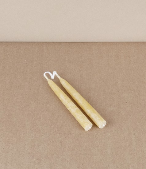 Hand-dipped UK beeswax Christmas tree candles