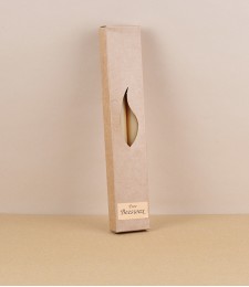 Boxed pair of beeswax dinner candles