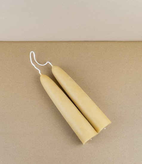 Hand-dipped UK beeswax giant stubby candles