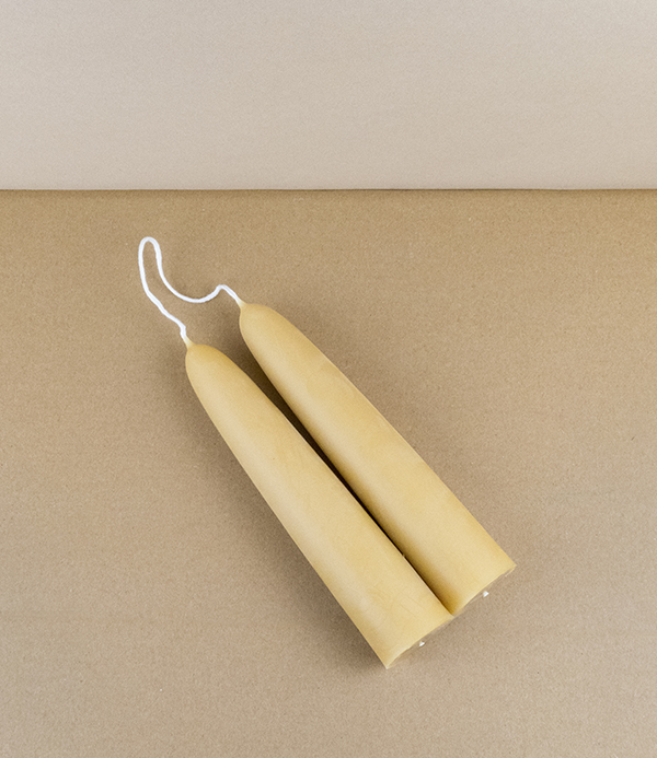 Beeswax giant stubby candles, boxed