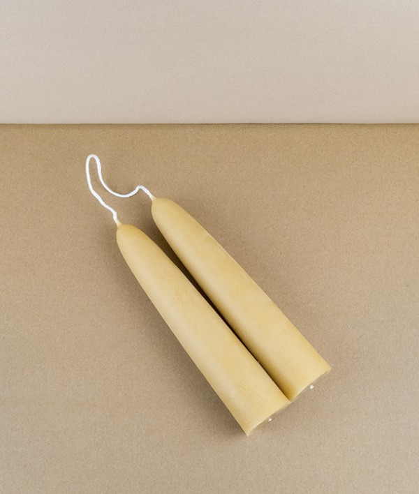 Beeswax giant stubby candles, boxed