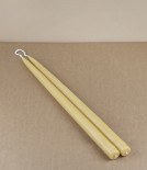 Hand-dipped UK beeswax long dinner candles