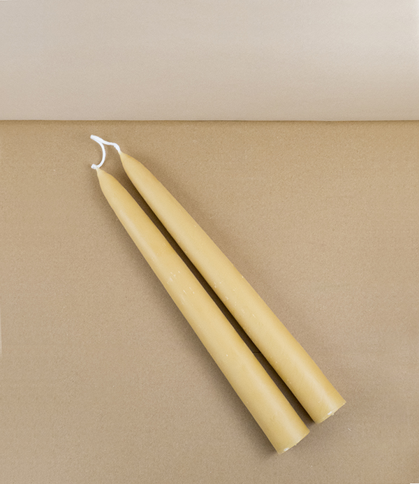 Hand-dipped beeswax long giant candles