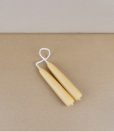 Hand-dipped beeswax stubby candles