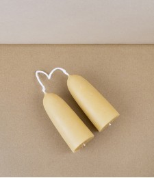 Hand-dipped UK beeswax stumpie candles