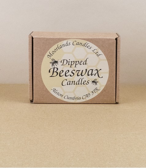 Beeswax stumpie candles, boxed