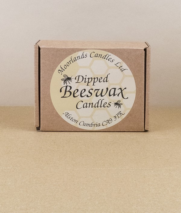 Beeswax stumpie candles, boxed