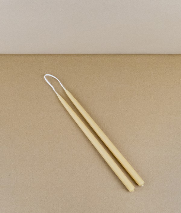 Hand-dipped UK beeswax tapers