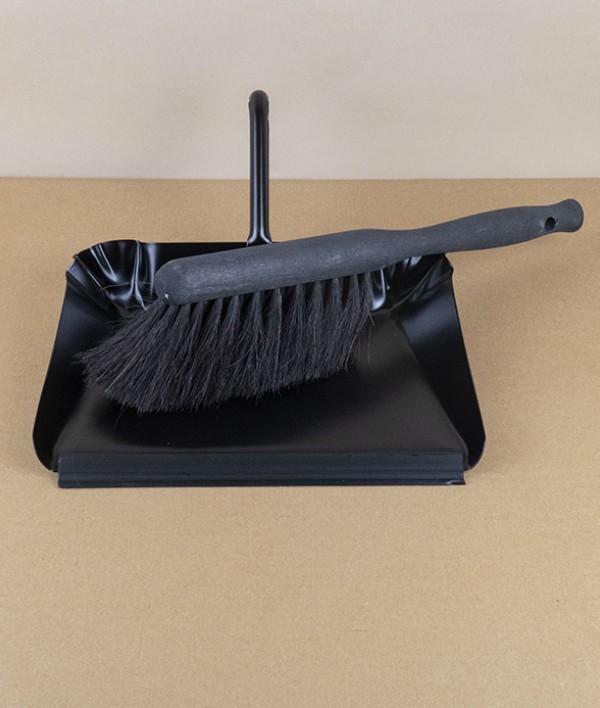 Swedish Crimped Dustpan, Black