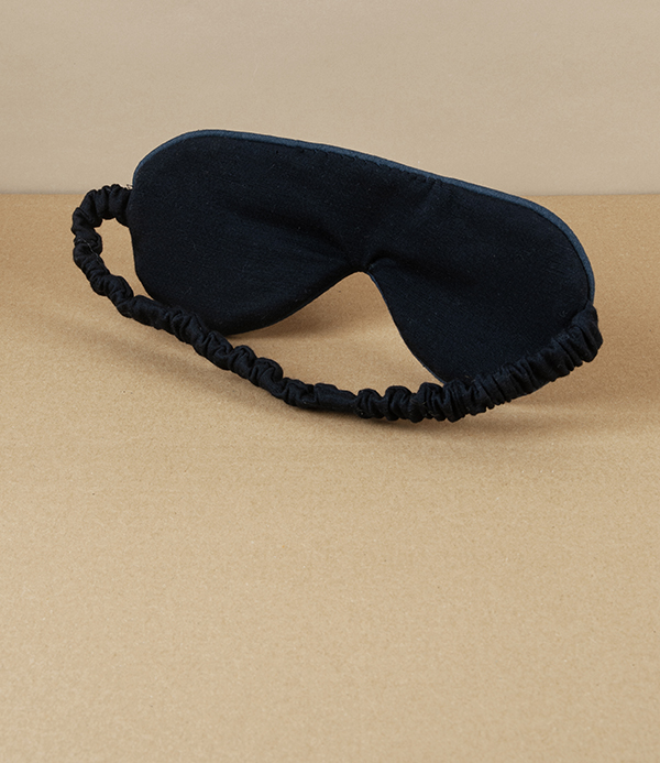 European Linen & Merino Eye Mask, Navy