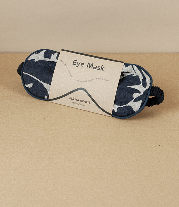 European Linen & Merino Eye Mask, Navy