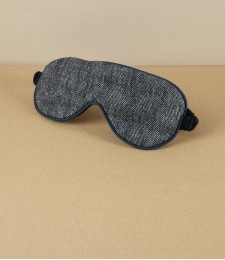 European Linen & Merino Eye Mask, Herringbone