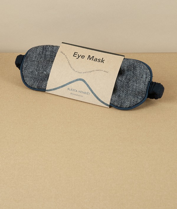 European Linen & Merino Eye Mask, Herringbone