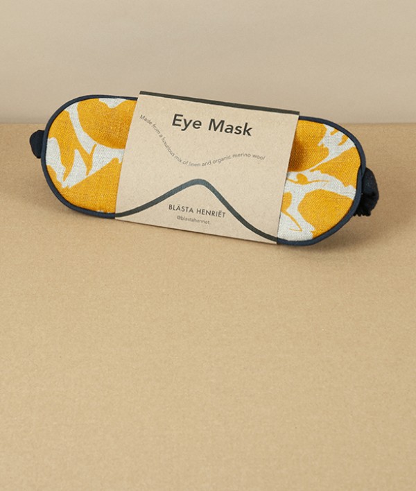 European Linen & Merino Eye Mask, Yellow